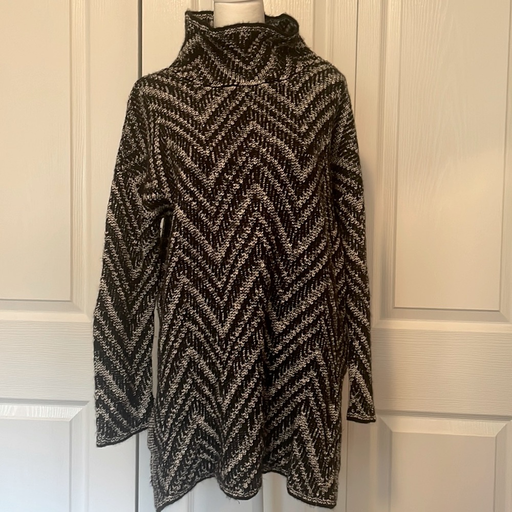 Eileen Fisher Funnel Neck Sweater Tunic baby alpaca